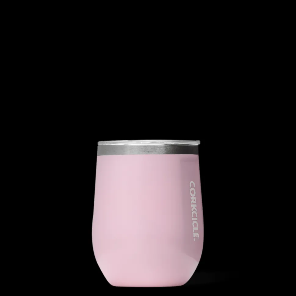Stemless & Flute-CORKCICLE Classic Stemless Gloss Rose Quartz