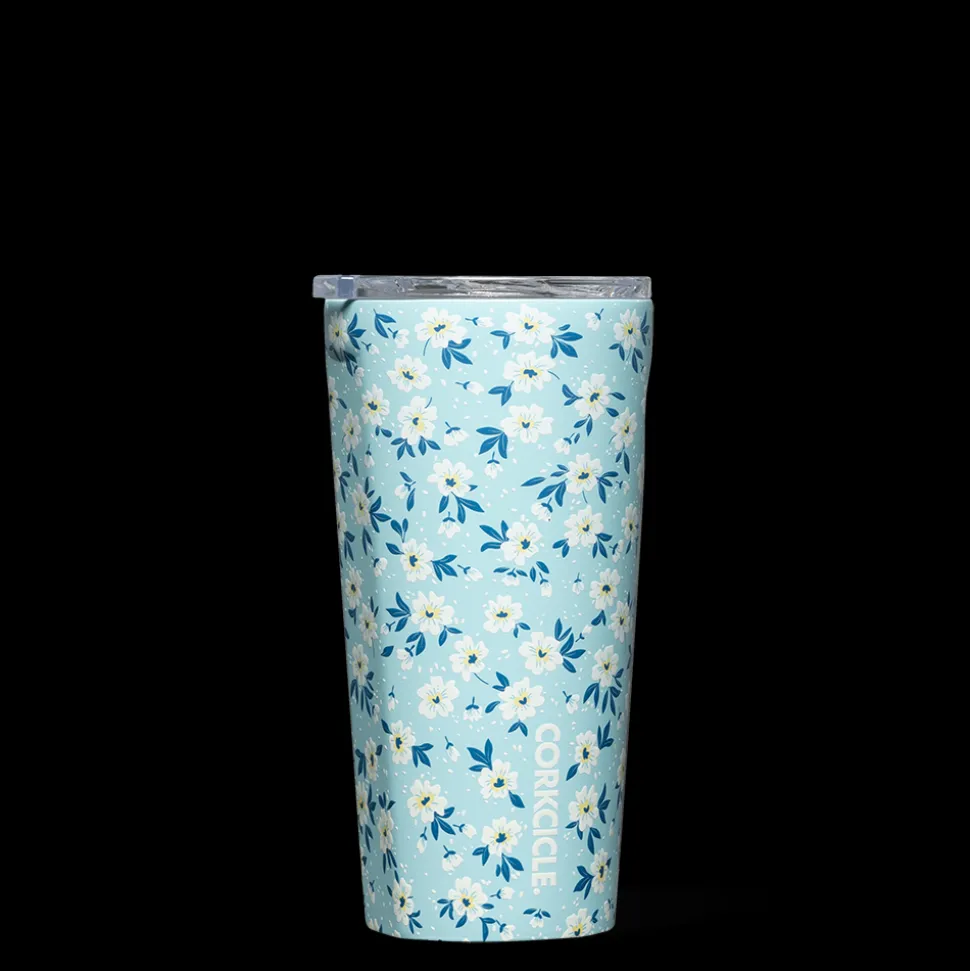 Tumbler-CORKCICLE Floral Tumbler Ditsy Floral Blue
